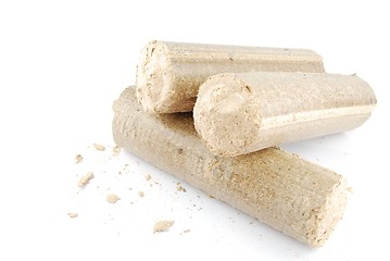 Image showing Briquettes and granulated firewood