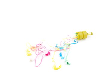 Image showing Party poppers on white