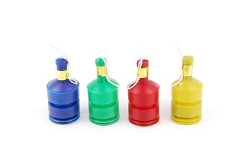 Image showing Party poppers on white