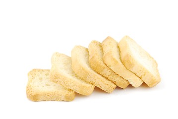 Image showing tasty crackers on white