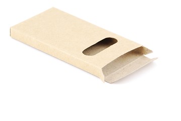 Image showing Carton pencil case on white