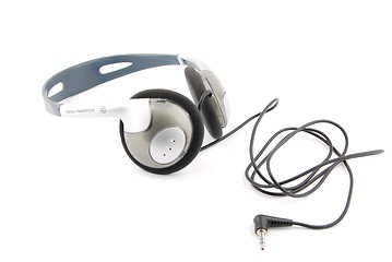 Image showing Headphones with cord on white