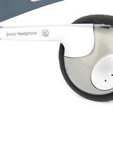 Image showing Closeup of headphones on white