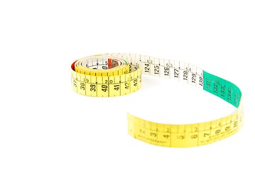 Image showing Measuring tape on white