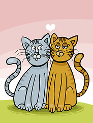 Image showing Cats in Love
