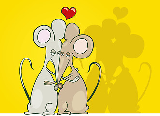 Image showing Mice in love