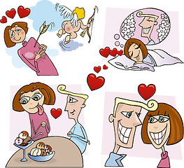 Image showing Comic love story