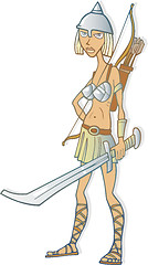 Image showing Warrior woman