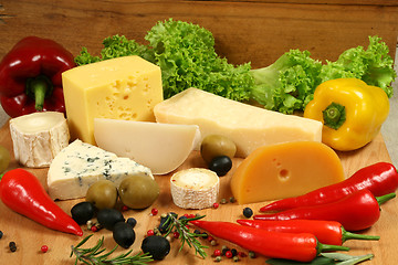 Image showing Variety of cheese