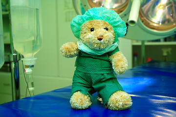 Image showing Teddy bear in the operation room