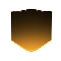 Image showing 3d golden with black shield