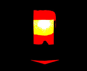 Image showing Abstract x-ray red lamp maximum saturated