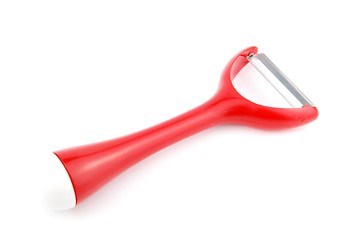 Image showing Red peeler on white