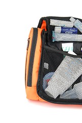 Image showing Orange toiletry bag