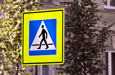 Image showing Pedestrian crossing sign.