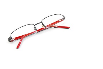 Image showing Red spectacles on white