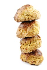 Image showing Portuguese pastry called saints cake (pile)