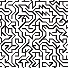 Image showing Abstract background with complex maze