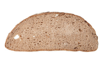 Image showing Slice of black rye bread