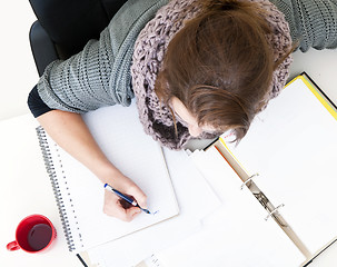 Image showing Studying girl