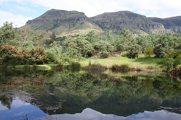 Image showing Mountain Reflected