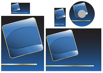 Image showing Template for business card, letter and cd. Add your logo and tex