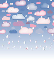 Image showing Rain and Clouds Retro Background Season Autumn