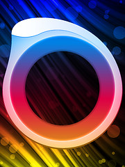 Image showing Rainbow Circle Border with Sparkles and Swirls.