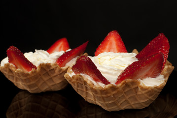 Image showing Strawberry tartlets