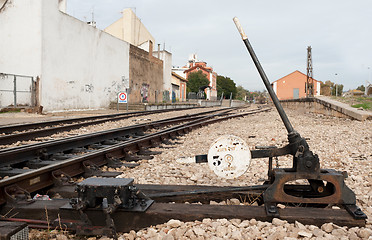 Image showing Railway switch