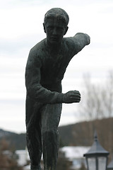 Image showing Skating Statue