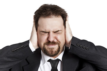 Image showing stressed young man