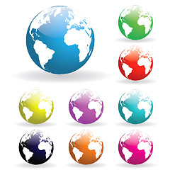 Image showing Colorful Globes