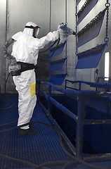 Image showing Spray painting room