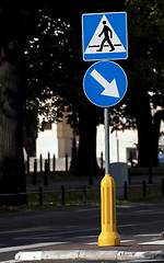 Image showing Pedestrian crossing sign.