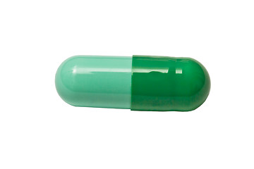 Image showing Green capsule closeup