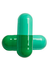 Image showing Green capsules closeup