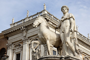 Image showing Statue of Castor, one of the  Dioscuri, in Rome