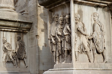 Image showing Bas relief of the triumphal arch of Septime Sévère