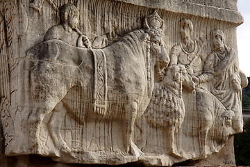 Image showing Bas relief in Roman forum in Rome