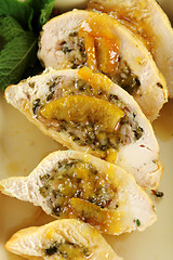 Image showing Sliced Stuffed Chicken