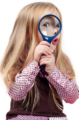 Image showing Portrait of little cute girl with long hair