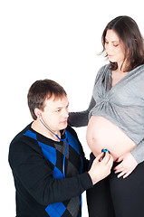 Image showing Beautiful couple - pregnant woman