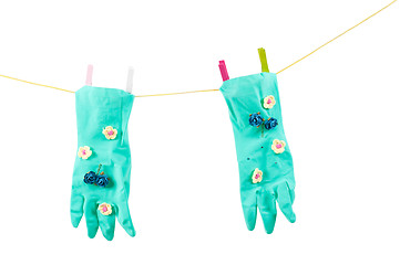 Image showing Conceptual photo with gloves