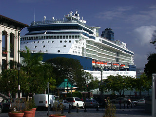 Image showing Cruise Ship in Port