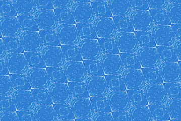 Image showing Blue abstract kaleidoscope background.