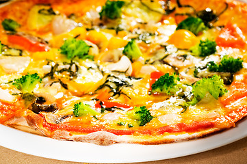 Image showing vegetarian pizza