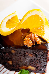 Image showing chocolate and walnuts cake