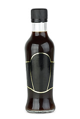 Image showing Glass bottle with soy sauce