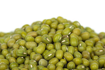Image showing Pile of green mung beans